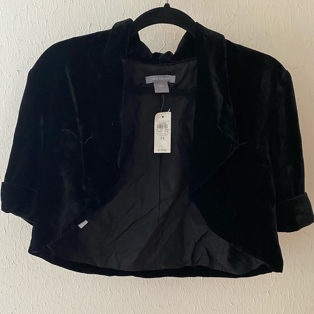 Ann Taylor Velvet Bolero Shrug NWT *$ Set*
